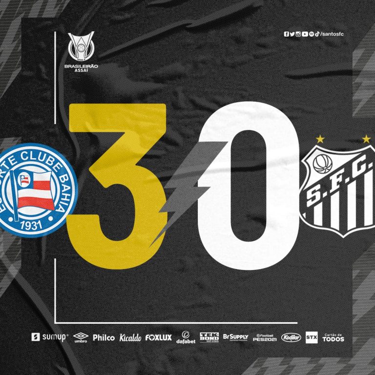 Com três gols em 8 minutos, Bahia vence Santos e começa Brasileiro com triunfo