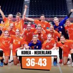 Holanda comemora a vitória sobre a Coréia do Sul no Handebol