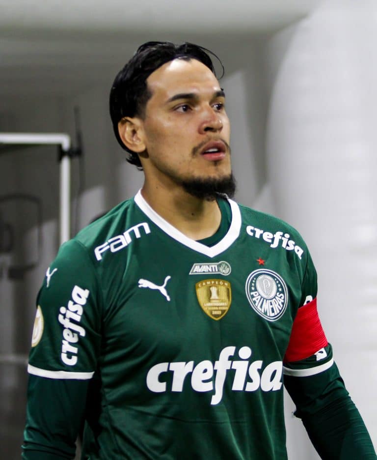 Gustavo Gómez celebra fase no Palmeiras